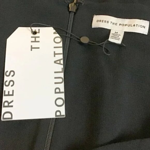 NEW WITH TAGS - Black Dress the Population Elle Sheath Dress - Picture 3 of 4